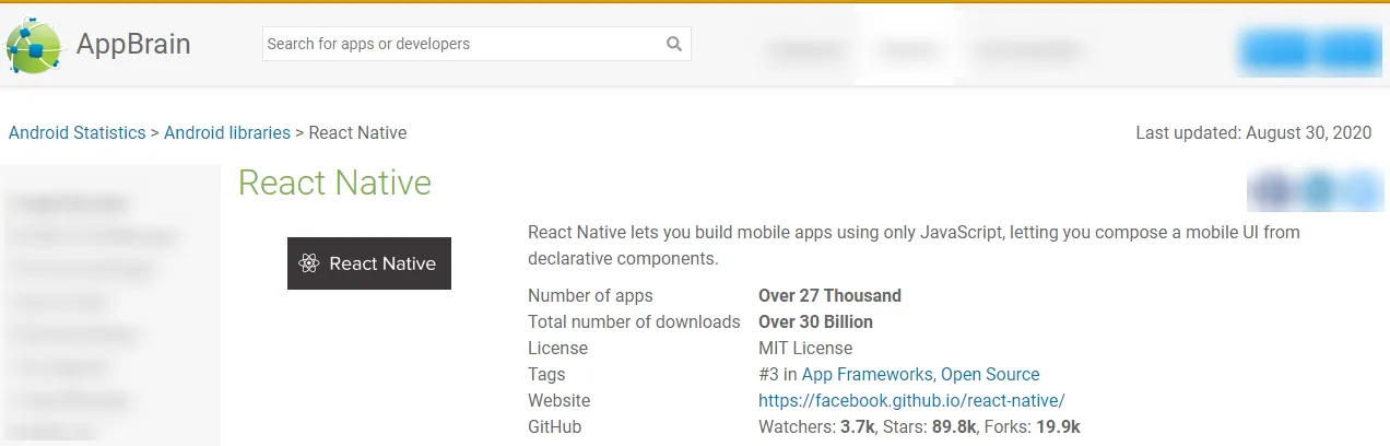 App Ideas - React Native Stats