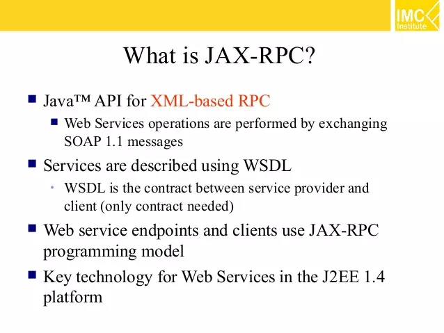 What is JAX RPC