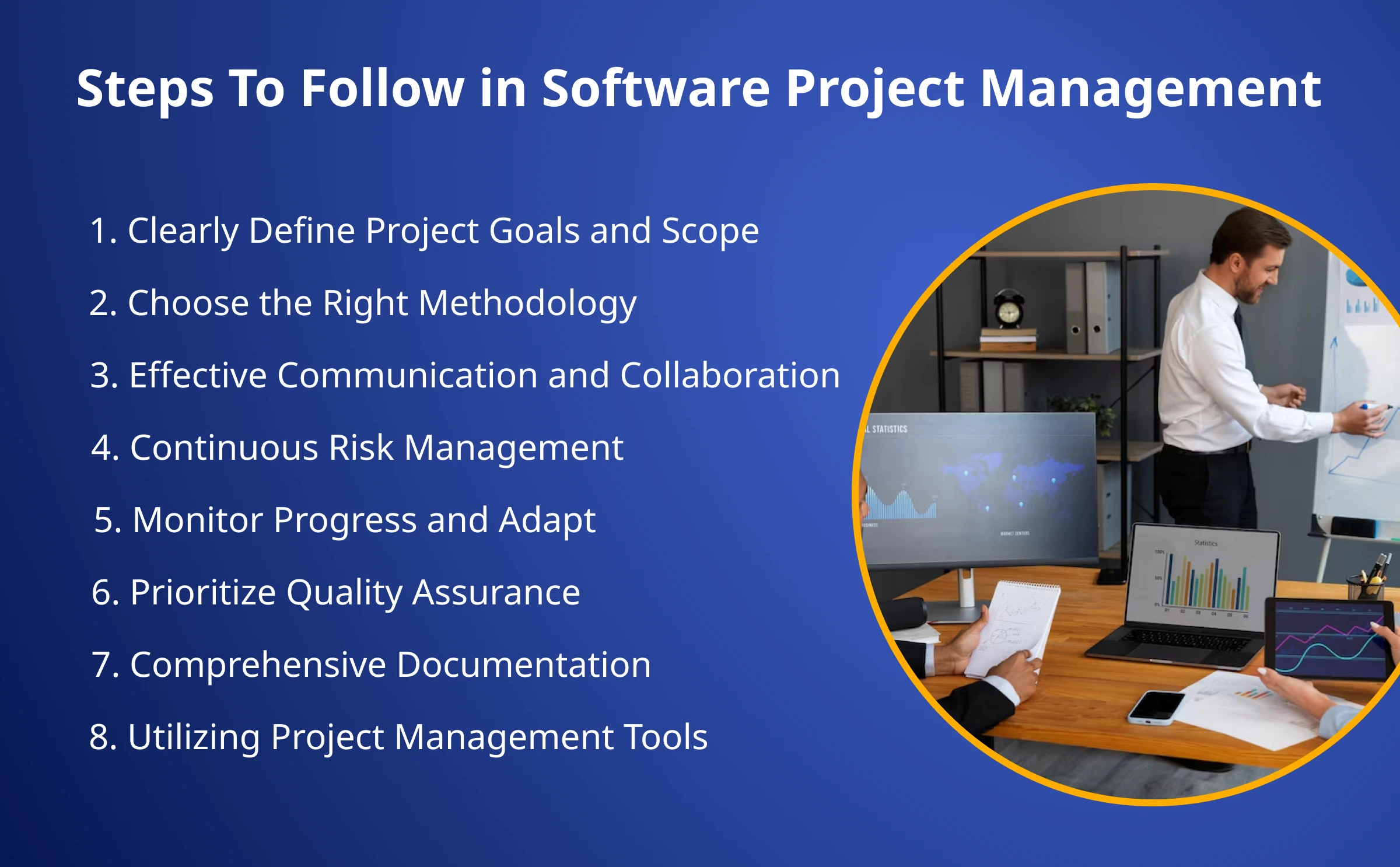 steps to follow in software project management