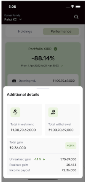 Real-time Investment Tracking Solution